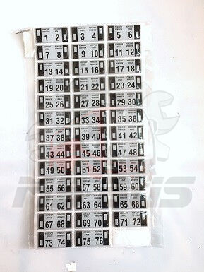 SEAT NUMBERING 1–76