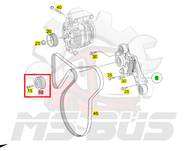 SETRA/MERCEDES IDLER PULLEY - 3