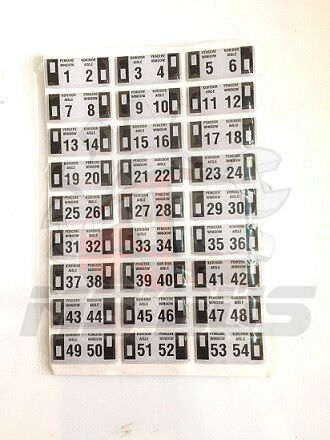 SEAT NUMBERING 1–54